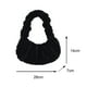 thumbnail image 4 of Bolso Moda mujer felpa plisada Color puro suave pequeño hombro axila bolsos, 4 of 4