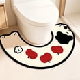 thumbnail image 4 of Toilet Rugs U Shaped Washable – 26" x 15" Plush Fur Bath Mat, Non Slip Absorbent for Bathroom Floor, 4 of 8
