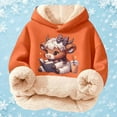 thumbnail image 5 of Highland Cow Christmas Sweatshirts-Cozy Hooded Pullover with Cow Print Design,Soft Warm Winter Kids Top,Cute Highland Cow Hoodie & Sweater for Holiday Season, 5 of 5
