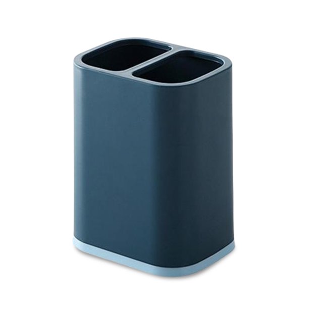 Yuarrent Caja de soporte de almacenamiento de palillos, rejillas dobles, tenedor, cucharas, organizador de vajilla de encimera, estante de drenaje Simple Organizadores de utensilios de cocina Azul Yuarrent HA012090-01