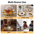 thumbnail image 2 of Yellow Truck Round 15 Inch Placemats Set of 6, Brown Striped Farmhouse Art HeatResistant Non Slip Place Mats for Dining Table, Wipeable Braided Kitchen Table Mats for Housewarming, 2 of 9