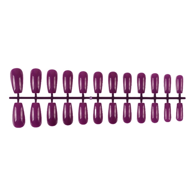 Fake Nails Tips Fashion False Tip Ornaments Solid Color Hand Adornment Female DIY Long Press on Nail Art Decor Fashion Accessory Type 39