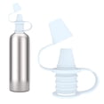 thumbnail image 1 of Iodue Straw Water Bottle Mouth Conversion Head Anti Nozzle Car Anti Overflow Portable Silicone Drinking Water Bottle Conversion Cap, 1 of 4