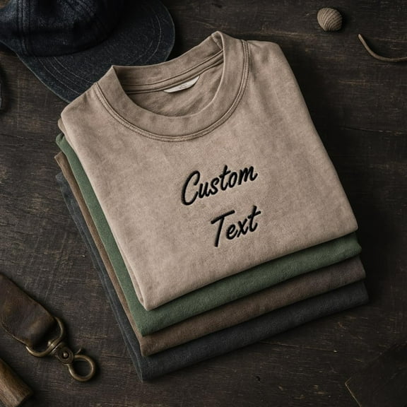 Personalized Embroidered Text Shirt, Custom Front Text T-shirts, Custom Bachelorette Tee,Suitable for birthday, wedding, Embroidered Tee