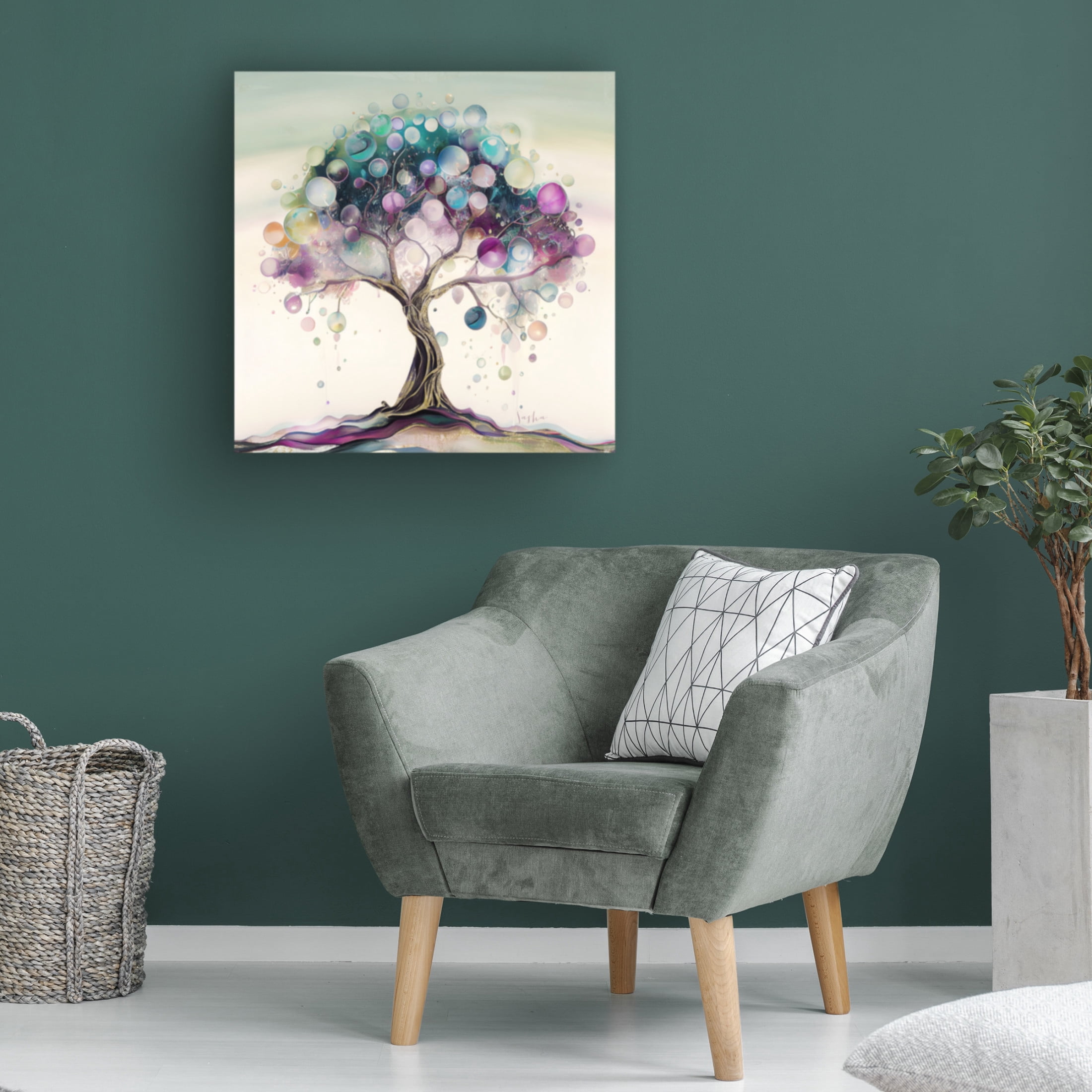 Canvas Wall Art - Sasha 'The Test Dream' Wall Art for Living Room, Bedroom, or Office Décor by Trademark Fine Art - 14 x 14 Inches