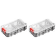 thumbnail image 1 of Caja de aparejos de pesca, herramienta impermeable con tapa transparente de gran capacidad (+), rojo y blanco, 1 of 4