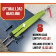 thumbnail image 3 of 2 Pack 3" x 48" V Bridle Tow Straps w/ 15" J Hook, Hi-Viz Green Polyester Webbing, 5400 lbs WLL, Recovery V Strap w/Reinforced Webbing for Towing, Wrecker, Rollback, Car Hauler, 3 of 9