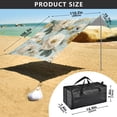thumbnail image 4 of Portable Beach Tent Sun Shelter With Ground Pegs Water And Wind Resistant Sun Shade Canopy Angle Adjustable Beige Pattern, 4 of 7
