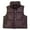 Coffee XXL, variant on Winter Women Vest Coat Thickened Padded Zipper Closure Stand-up Collar Sleeveless Solid Color Winproof Heat Retention Outdoor Down Coat