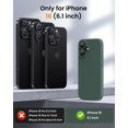thumbnail image 3 of KOMI Designed for iPhone 16 Case,Shockproof Liquid Silicone Protective Phone Case with Soft Anti-Scratch Microfiber Lining Ultra Slim Drop Protection Phone Cover 6.1 inch Military Green, 3 of 5