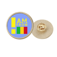 thumbnail image 1 of Soy de Mali Broche de oro metálico circular, 1 of 3