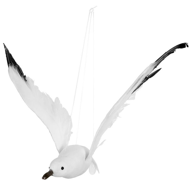 KAKOWELY 1 colgante creativo en forma de gaviota, modelo de decoración de gaviota artificial, adorno colgante con diseño de gaviota para fiestas y bodas, talla L