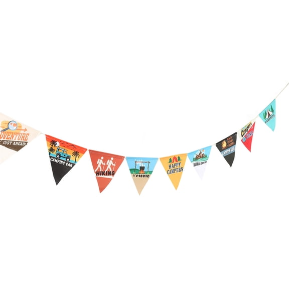 Camping  Flags, Bright Colorful Pennant Decor, Easy to Hang, Wind,Resistant