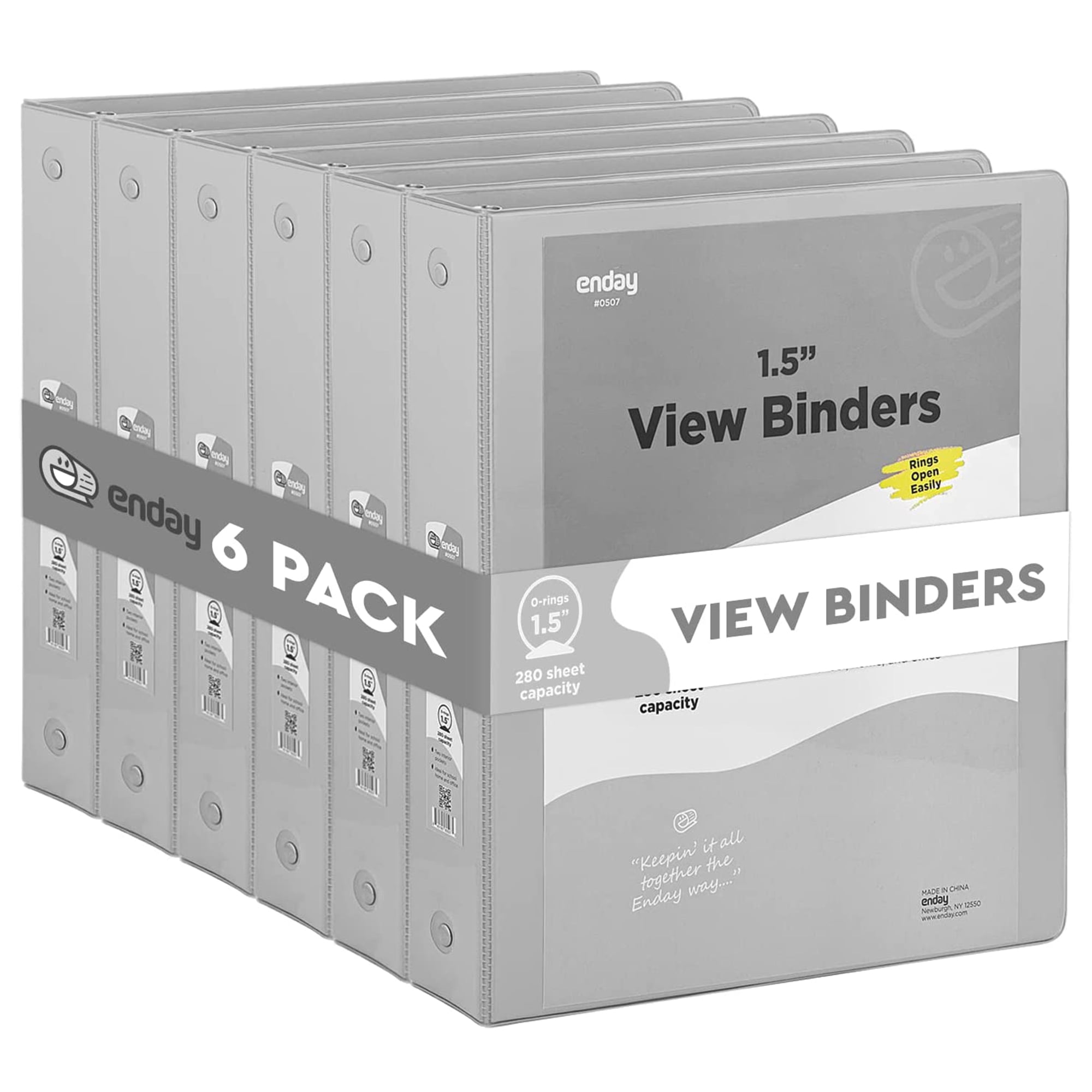 Enday 1.5 Inch Binder 3 Ring Binders with Pockets for Home, Office