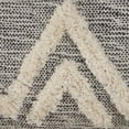 thumbnail image 5 of LR Home Miriam Square Gray/Ivory Shag Mountains Indoor Medium Pouf Ottoman, 16" H x 16" W, 5 of 8