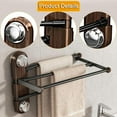 thumbnail image 6 of QSTDGVPW 4 Arm Towel Bar Bath Rotating Arm Home Wall Mount Washroom Swivel Towel Rack black, 6 of 9