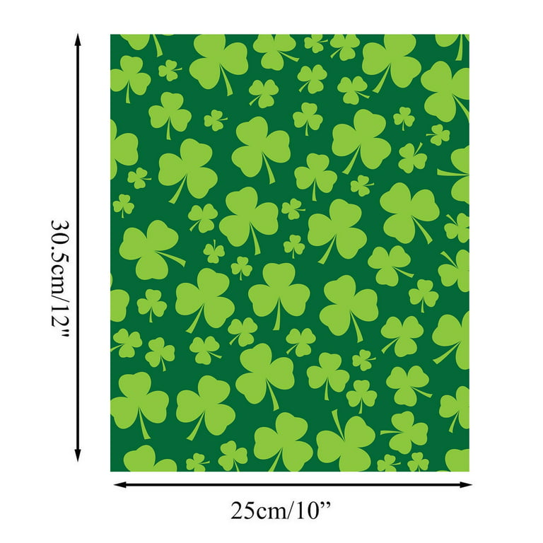St. Patrick's Day Green Heat Transfer Vinyl HTV Iron on Vinyl Bundle Bundle Suitable for Shirts Patterns, Size: One Size