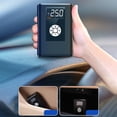 thumbnail image 3 of Mini Tire Inflator 120PS Portable Air Compressor with LCD Display and Electric Bicycle Pump with 4000mAh Rechargeable Battery and LED Light for Cars, Bicycles, Motorcycles, Balls, and Swimming Pools, 3 of 8
