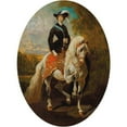 thumbnail image 2 of Alfred De Dreux 11x14 Black Ornate Wood Framed Double Matted Museum Art Print Titled: Empress Eugenie, 2 of 5