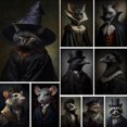 thumbnail image 2 of Póster de Animal de arte de la Academia oscura, impresiones para sala de estar, decoración del hogar, gótico, vampiro, murciélago, bruja, Cuervo, pintura en lienzo, arte de pared, 2 of 4