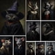 thumbnail image 2 of Póster de Animal de arte de la Academia oscura, impresiones para sala de estar, decoración del hogar, gótico, vampiro, murciélago, bruja, Cuervo, pintura en lienzo, arte de pared, 2 of 4