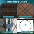 thumbnail image 2 of Gymax Set of 7 Patio Furniture Set 40000 BTU Gas Fire Pit Table Propane Tank Cover Table Turquoise, 2 of 9