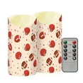 thumbnail image 2 of Rugby Cap Pattern Flameless Candles 2 PCS with Remote Realistic Moving Flame LED Tapered Pillar Set for Home Decor, 2 of 7