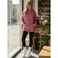 thumbnail image 5 of OALUXE Hoodies for Women Long Sleeve Shirts Pullover Sweatshirts Casual Fall Tunic Tops with Pocket, 5 of 7