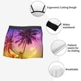 thumbnail image 6 of Balery Palm Trees at Sunset Men's Boxer Briefs, Soft and Breathable Cotton Underwear with nylon Waistband-Medium, 6 of 9