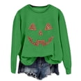 thumbnail image 3 of Tiijoy Girls Halloween Sweatshirt Pumpkin Graphic Pullover Top, Green, Sizes 11-12, 3 of 4