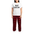 thumbnail image 4 of CafePress - Nap Queen Women's Light Pajamas - Women's Short Sleeve Print T-Shirt and Pants Light Cotton Pajama Set, 4 of 7