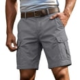 thumbnail image 2 of Cargo Shorts for Men Loose Fit Mens Cargo Bermuda Shorts Lightweight Outdoor Fishing Casual Shorts, 2 of 6