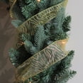 thumbnail image 3 of Northlight Pack of 12 Sparkling Gold Lines Wired Christmas Craft Ribbons - 2.5" x 120 Yards, 3 of 3