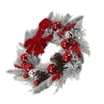 thumbnail image 1 of Corona Artificial Navideña, 45 cm Decoraciones de Coronas Navideñas de 18 Pulgadas Ornamentales para la Puerta Delantera, 1 of 7