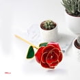 thumbnail image 4 of Billuyoard Rosas chapadas en oro Forever Blooming para un regalo atemporal Exquisita artesanía y exquisita Decoración naranja, 4 of 6