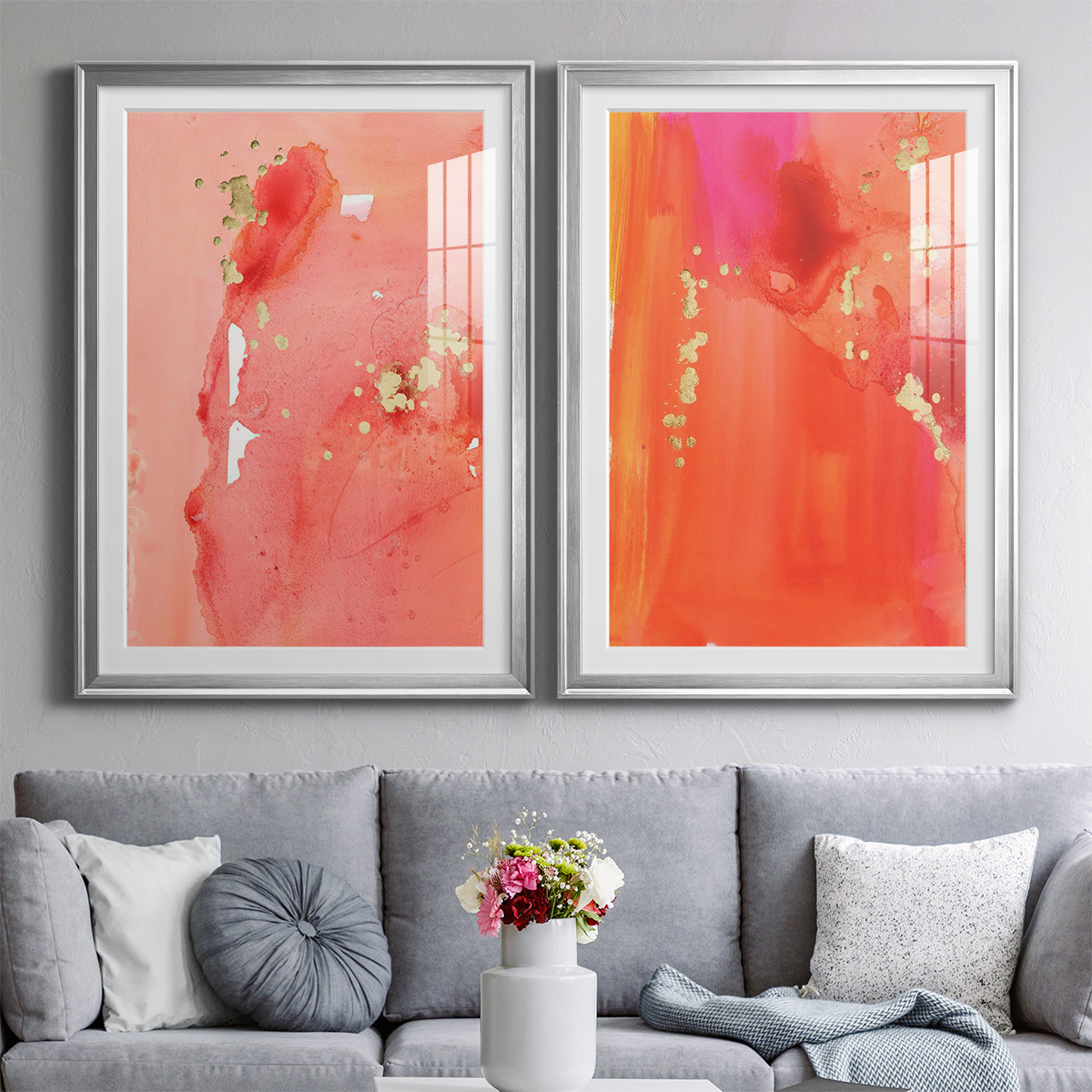 Wexford Home Mythological I Premium Framed Print, 18.5" x 24.5" - Ready to Hang, Silver (Set of 2)