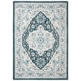 thumbnail image 2 of SAFAVIEH Isabella Patrick Floral Bordered Area Rug, Navy/Cream, 5'3" x 7'6", 2 of 9
