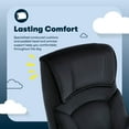 thumbnail image 4 of Serta Comfort Classic Executive Office Chair Padded Armrest Black Velvet Fabric, 4 of 11
