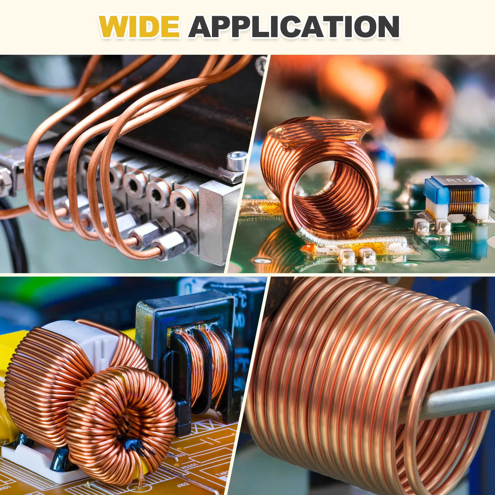 T2 Copper Tubing 0.15"ID x 1/4"OD x 5Ft, 99% Pure Copper Refrigeration Tube Seamless Flexible Coil Pipe