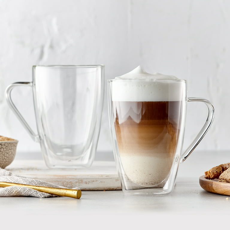 Double-Wall Glass Latte Coffee Mugs