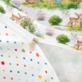 thumbnail image 4 of Castle Fairy Girls Watercolor Deer Hedgehog Squirrel Bedding,Dreamy Floral Animal Rabbit Duvet Cover Full,Green Pink Cream,Reversible,3pcs,No Comforter,1 Duvet Cover and 2 Pillowcases, 4 of 6