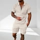 thumbnail image 2 of Trajes para Hombres Traje de Ajuste Clásico, Pantalones Cortos de Manga Corta Casual Solapa Color Sólido para Uso Al Aire Libre Y Diario, 2 of 6