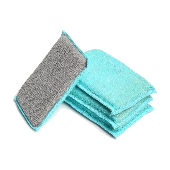 Bright Box Sparkle Sponges, Non-Scratch Kitchen Sponges, Blue, 4 Count