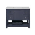 thumbnail image 3 of Lakeshore 42" Bathroom Vanity with Marine Gray Cabinet and Engineered White Top, 3 of 6