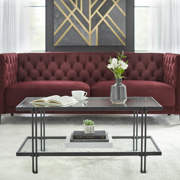 Lifestorey  Folio Metal and Glass Coffee Table