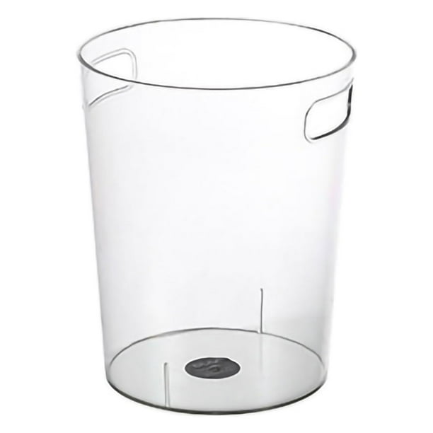 Uadme Cubo de Almacenamiento Escritorio Cocina Sala de Estar Dormitorio Cubo de Basura Resistente a la presión Cubo de Hielo Transparente Pet como Cubo de Almacenamiento, Cubo de Basura(Large)