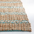 thumbnail image 3 of SAFAVIEH Natural Fiber Jack Striped Area Rug, Teal/Natural, 10' x 14', 3 of 11