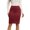 Wine, variant on Yungyresw Women's High Waisted Pencil Skirts Knee Length Solid Bodycon Mini Skirts Fall Winter Business Office Elegant Outfits Deep Green L