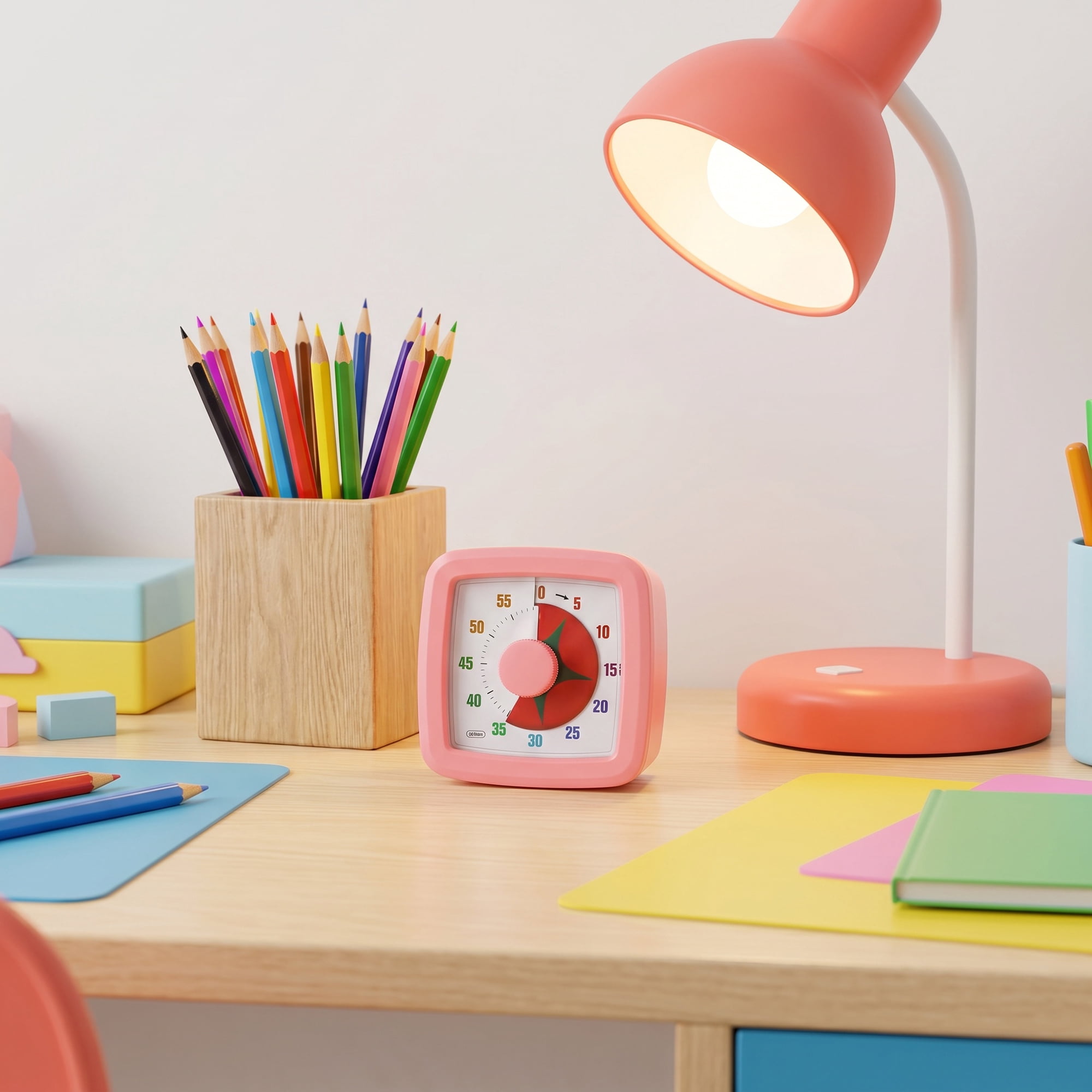 Unique Bargains 60 Minute Digital Visual Timer with Loud Alarm for Studying Pink B