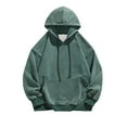 thumbnail image 2 of Washed Vintage Hoodies for Men 2025 Long Sleeve Plain Basic Hooded Sweatshirt with Pocket Pullover Hoodie Mens Hoodies, 2 of 4